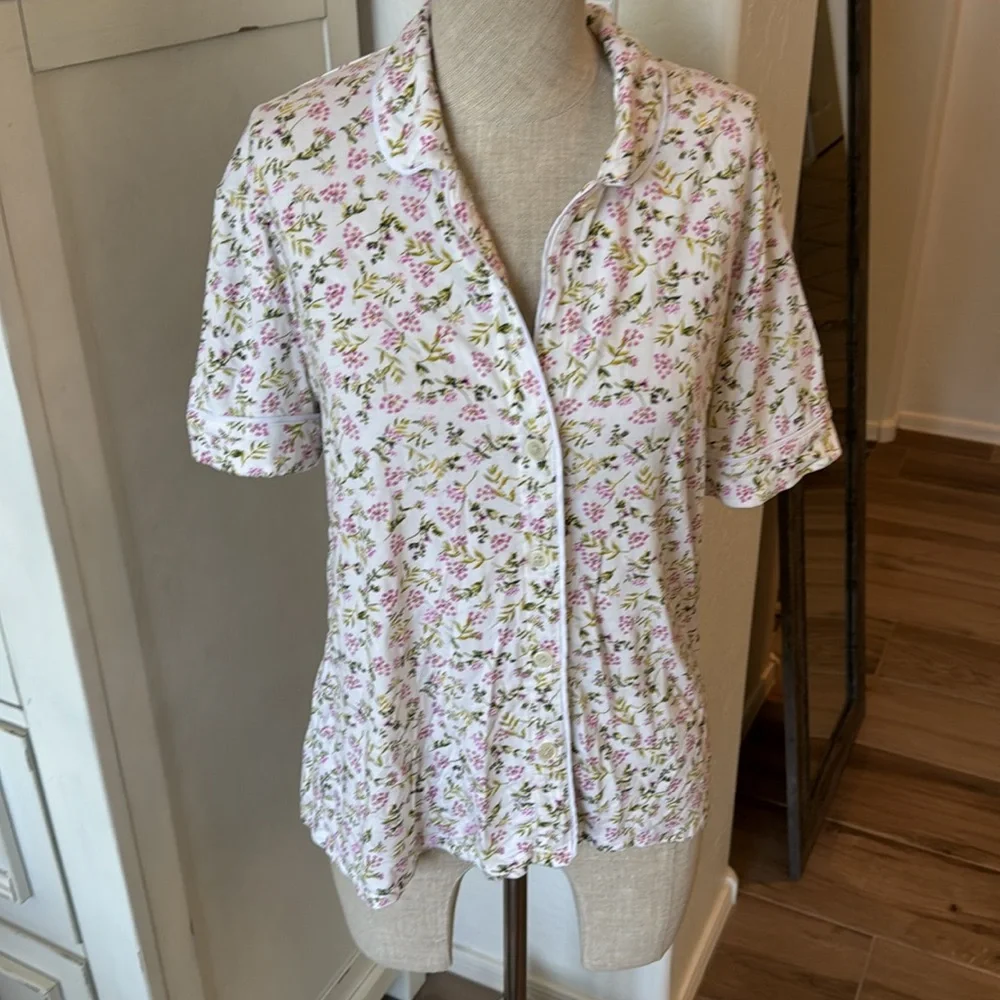J.Crew S Eco Dreamiest short sleeve pj set meadow floral BF312